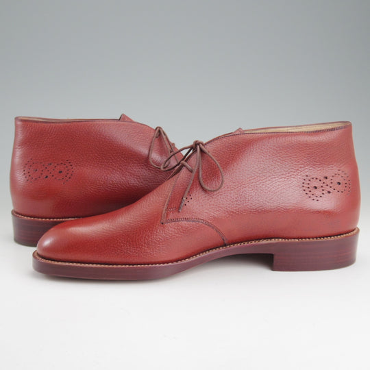 使用僅か★(伊)シルヴァノ・ラッタンジ SIZE 9【オーダー品★ハンドソーンウェルテッド製法】チャッカブーツ/赤茶/Silvano Lattanzi★p322