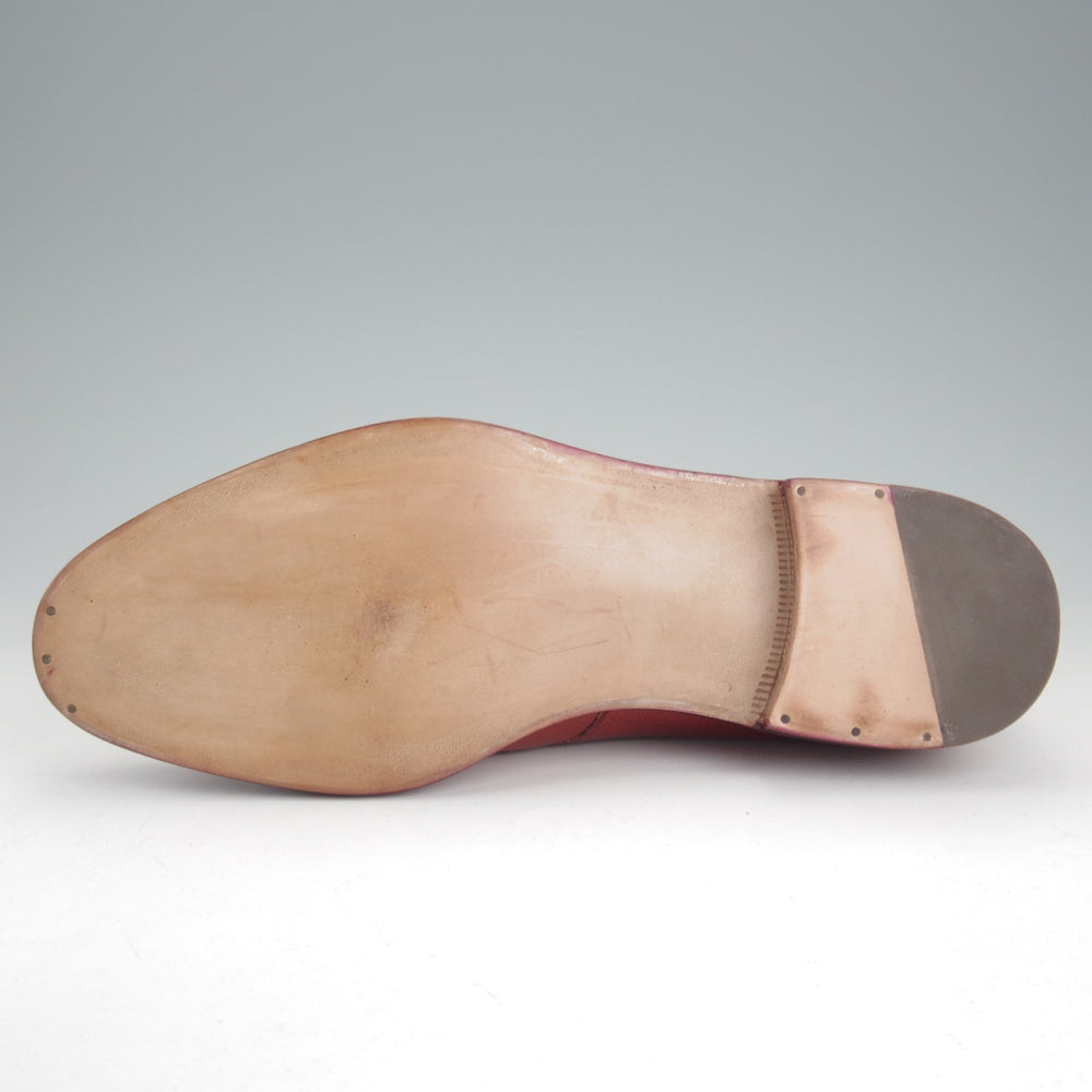 使用僅か★(伊)シルヴァノ・ラッタンジ SIZE 9【オーダー品★ハンドソーンウェルテッド製法】チャッカブーツ/赤茶/Silvano Lattanzi★p322