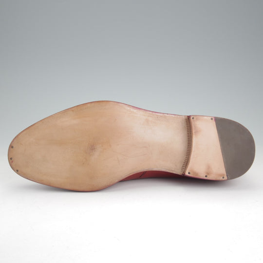 使用僅か★(伊)シルヴァノ・ラッタンジ SIZE 9【オーダー品★ハンドソーンウェルテッド製法】チャッカブーツ/赤茶/Silvano Lattanzi★p322