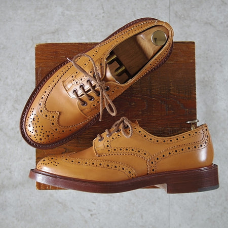 極美品★トリッカーズ SIZE 7【定価￥132,000-★BOURTON/エイコンアンティーク】バートン/M5633/カントリーシューズ/薄茶/Tricker's★n702