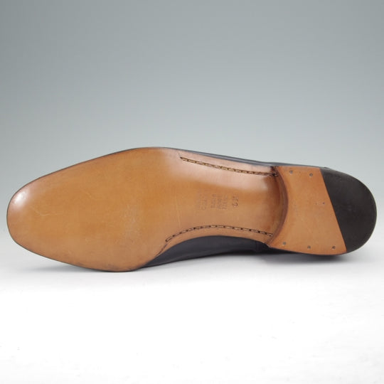 未使用★(伊)タニノクリスチー SIZE 6.5【デッドストック品★サイドジップブーツ/濃紺】カーフ/メンズ/TANINO CRISCI★n185