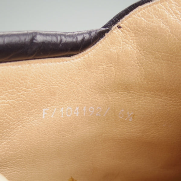 未使用★(伊)タニノクリスチー SIZE 6.5【デッドストック品★サイドジップブーツ/濃紺】カーフ/メンズ/TANINO CRISCI★n185