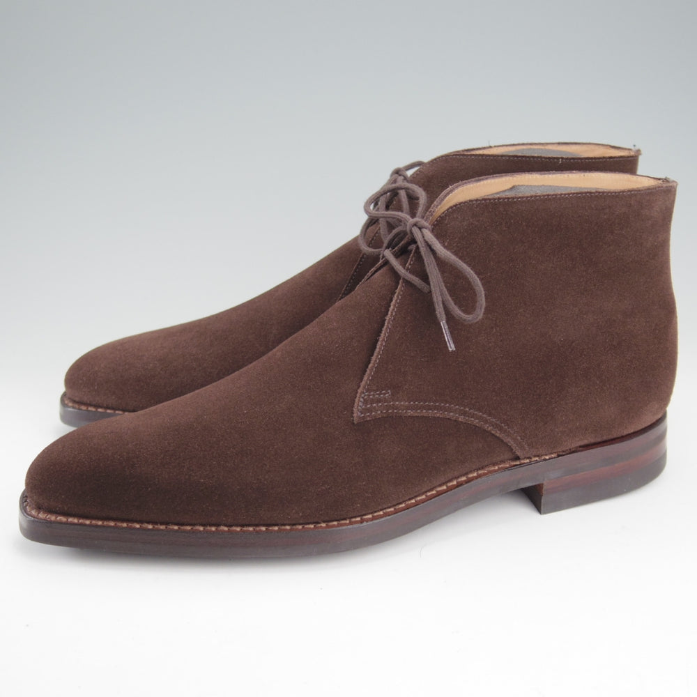 ほぼ未使用★クロケット&ジョーンズ 7E【定価￥104,500-★ダイナイトソール/TETBURY】348ラスト/チャッカブーツ/スエード/濃茶★o187