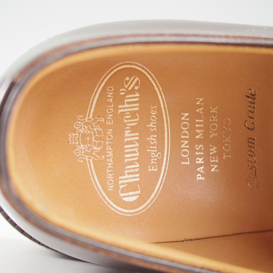 美品★チャーチ 80F/UK8【定価￥203,500-★SHANNON/シャノン】103ラスト/プレーントゥ/LIGHT EBONY/濃茶/メンズ/Church's★o745