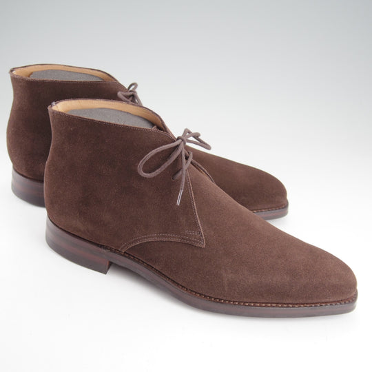 ほぼ未使用★クロケット&ジョーンズ 7E【定価￥104,500-★ダイナイトソール/TETBURY】348ラスト/チャッカブーツ/スエード/濃茶★o187