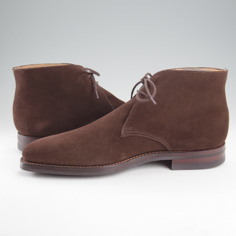ほぼ未使用★クロケット&ジョーンズ 7E【定価￥104,500-★ダイナイトソール/TETBURY】348ラスト/チャッカブーツ/スエード/濃茶★o187
