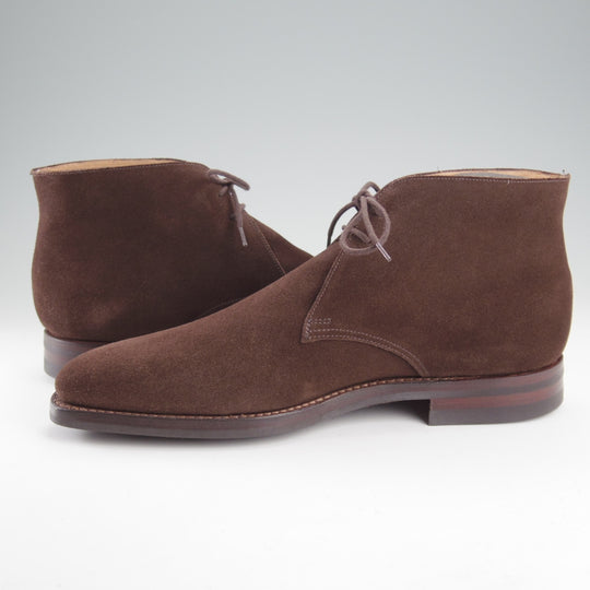 ほぼ未使用★クロケット&ジョーンズ 7E【定価￥104,500-★ダイナイトソール/TETBURY】348ラスト/チャッカブーツ/スエード/濃茶★o187