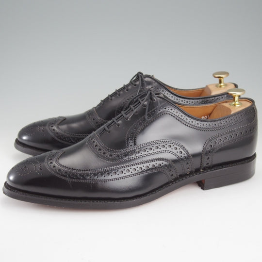 極美品★(米)アレンエドモンズ 10D【現行定価10万円以上★McAllister/フルブローグ】ポリッシュレザー/黒/メンズ/ALLEN EDMONDS★n700