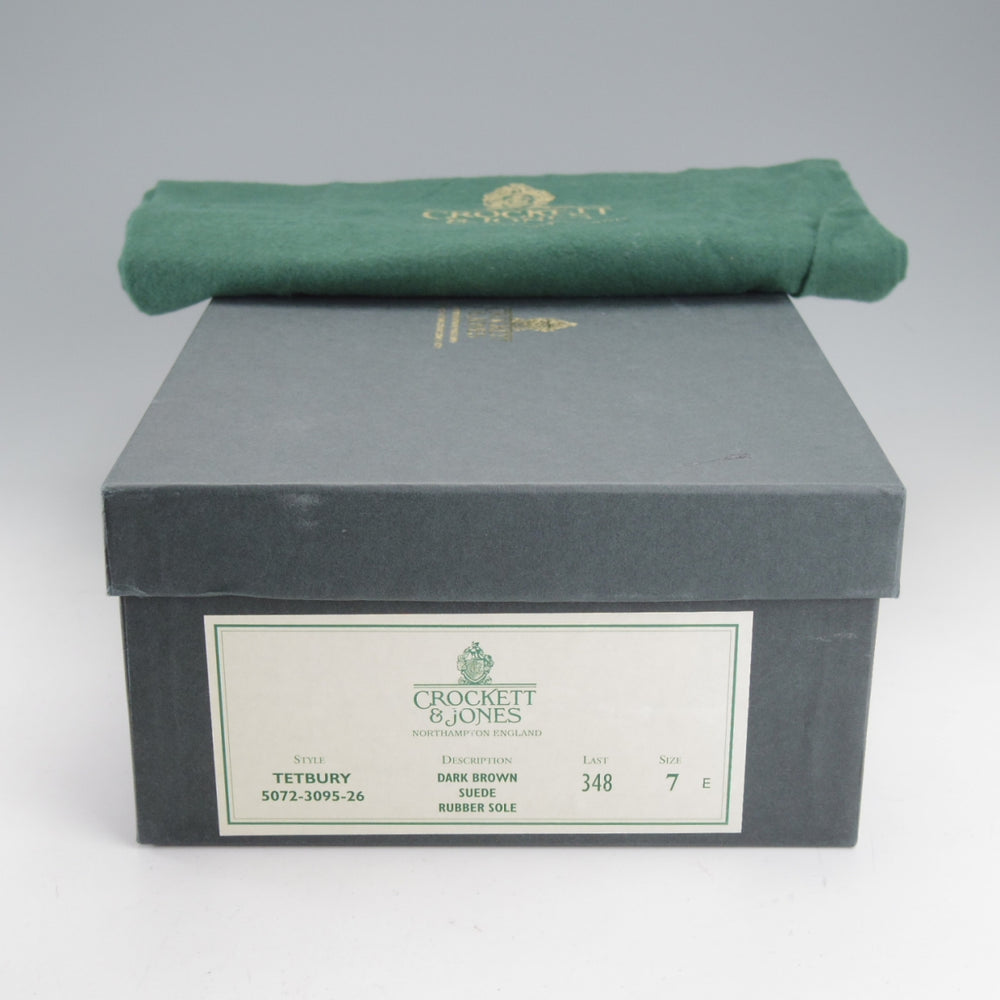 ほぼ未使用★クロケット&ジョーンズ 7E【定価￥104,500-★ダイナイトソール/TETBURY】348ラスト/チャッカブーツ/スエード/濃茶★o187
