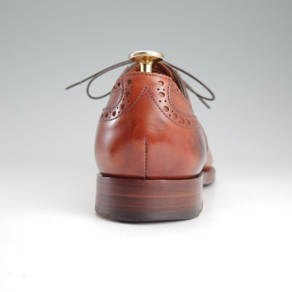 極上★エドワードグリーン 6.5E【定価￥269,500-★カドガン/CADOGAN/202ラスト】セミブローグ/カーフ/茶/メンズ/EDWARD GREEN★o746