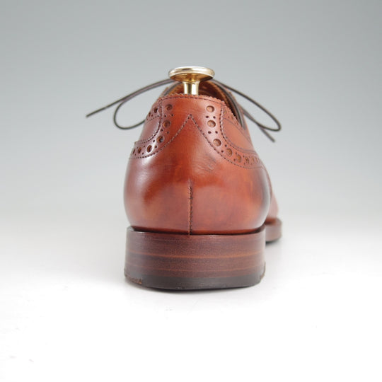 極上★エドワードグリーン 6.5E【定価￥269,500-★カドガン/CADOGAN/202ラスト】セミブローグ/カーフ/茶/メンズ/EDWARD GREEN★o746