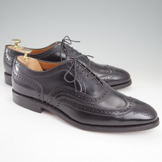 極美品★(米)アレンエドモンズ 10D【現行定価10万円以上★McAllister/フルブローグ】ポリッシュレザー/黒/メンズ/ALLEN EDMONDS★n700