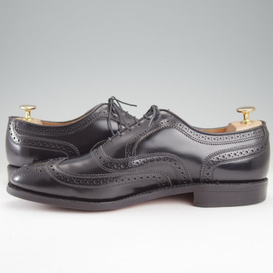 極美品★(米)アレンエドモンズ 10D【現行定価10万円以上★McAllister/フルブローグ】ポリッシュレザー/黒/メンズ/ALLEN EDMONDS★n700