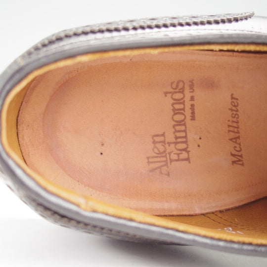 極美品★(米)アレンエドモンズ 10D【現行定価10万円以上★McAllister/フルブローグ】ポリッシュレザー/黒/メンズ/ALLEN EDMONDS★n700