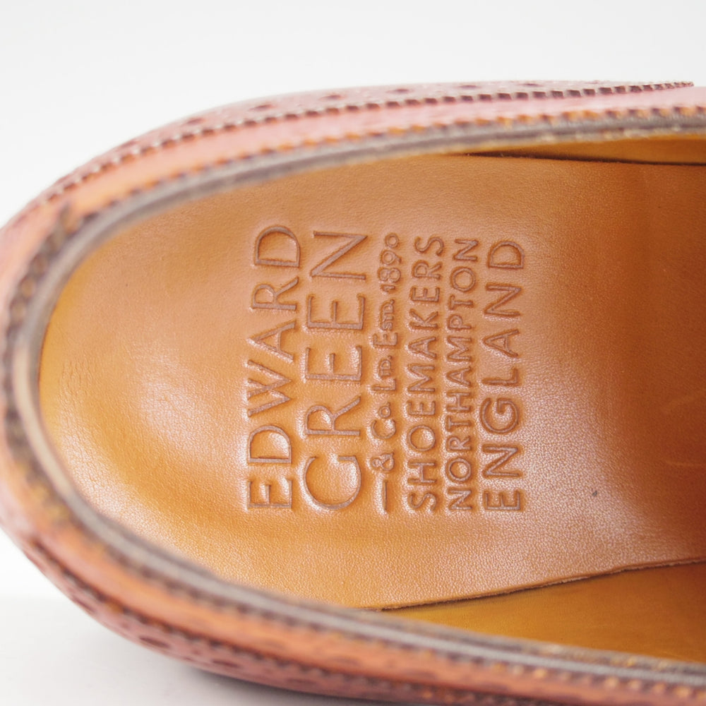 極上★エドワードグリーン 6.5E【定価￥269,500-★カドガン/CADOGAN/202ラスト】セミブローグ/カーフ/茶/メンズ/EDWARD GREEN★o746