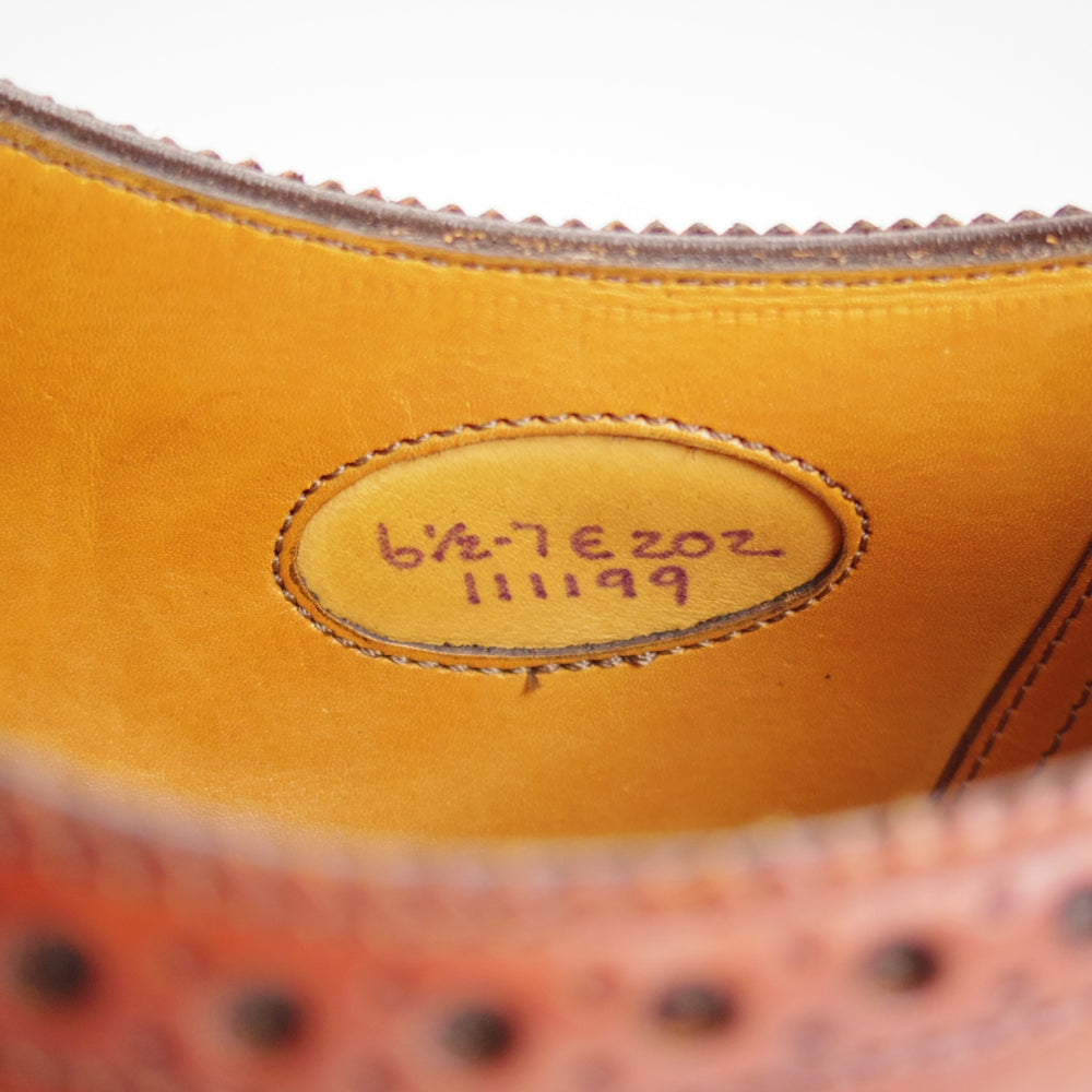 極上★エドワードグリーン 6.5E【定価￥269,500-★カドガン/CADOGAN/202ラスト】セミブローグ/カーフ/茶/メンズ/EDWARD GREEN★o746