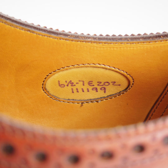 極上★エドワードグリーン 6.5E【定価￥269,500-★カドガン/CADOGAN/202ラスト】セミブローグ/カーフ/茶/メンズ/EDWARD GREEN★o746