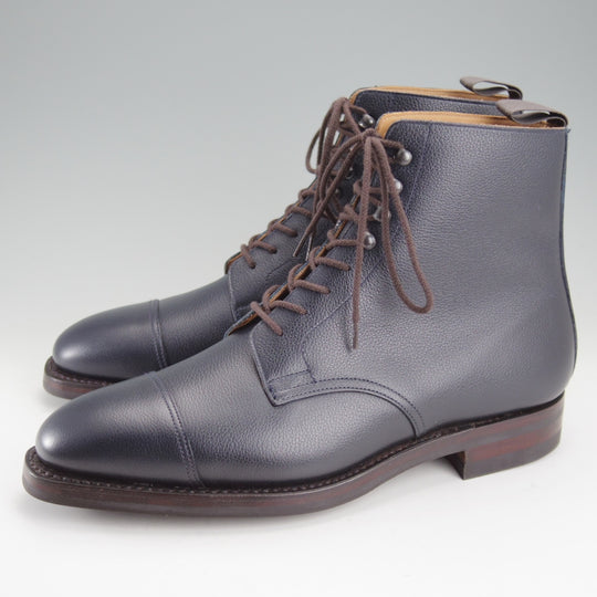 未使用★クロケット&ジョーンズ 7.5E【現行定価10万円以上★ダイナイトソール/バーニーズNY別注/MORECAMBE】318ラスト/ブーツ/紺★o189