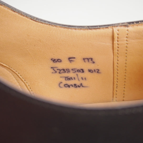 極美品★チャーチ 80F/UK8【現行定価￥176,000-★コンサル/CONSUL】173ラスト/ストレートチップ/カーフ/黒/メンズ/Church's★n701