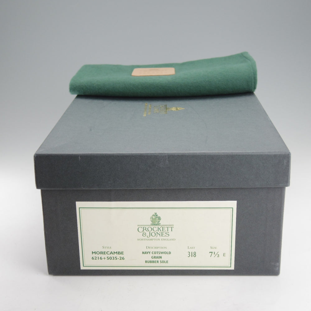 未使用★クロケット&ジョーンズ 7.5E【現行定価10万円以上★ダイナイトソール/バーニーズNY別注/MORECAMBE】318ラスト/ブーツ/紺★o189