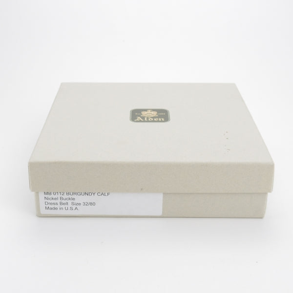 未使用★オールデン 32インチ【貴重★レザー/ベルト/MB0112】本革/茶/赤茶/メンズ/ALDEN★n188