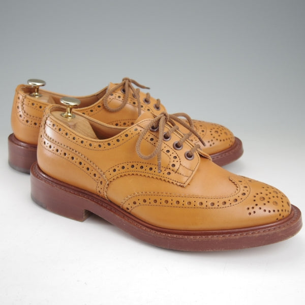 極美品★トリッカーズ SIZE 7【定価￥132,000-★BOURTON/エイコンアンティーク】バートン/M5633/カントリーシューズ/薄茶/Tricker's★n702