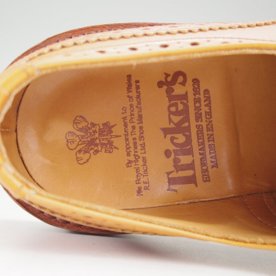 極美品★トリッカーズ SIZE 7【定価￥132,000-★BOURTON/エイコンアンティーク】バートン/M5633/カントリーシューズ/薄茶/Tricker's★n702