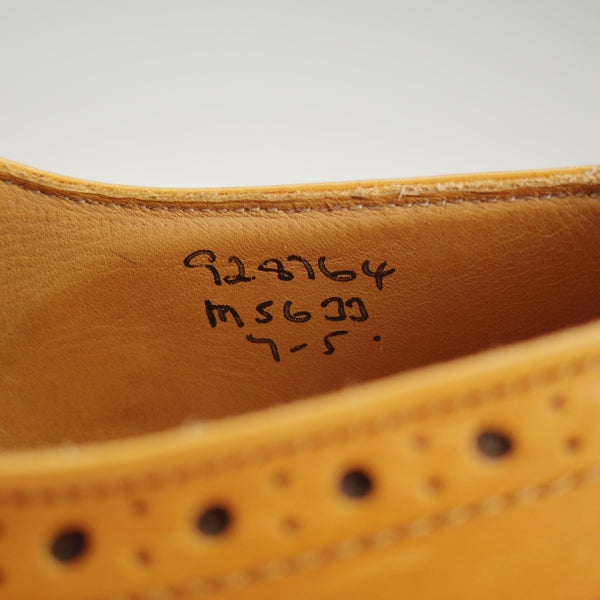 極美品★トリッカーズ SIZE 7【定価￥132,000-★BOURTON/エイコンアンティーク】バートン/M5633/カントリーシューズ/薄茶/Tricker's★n702