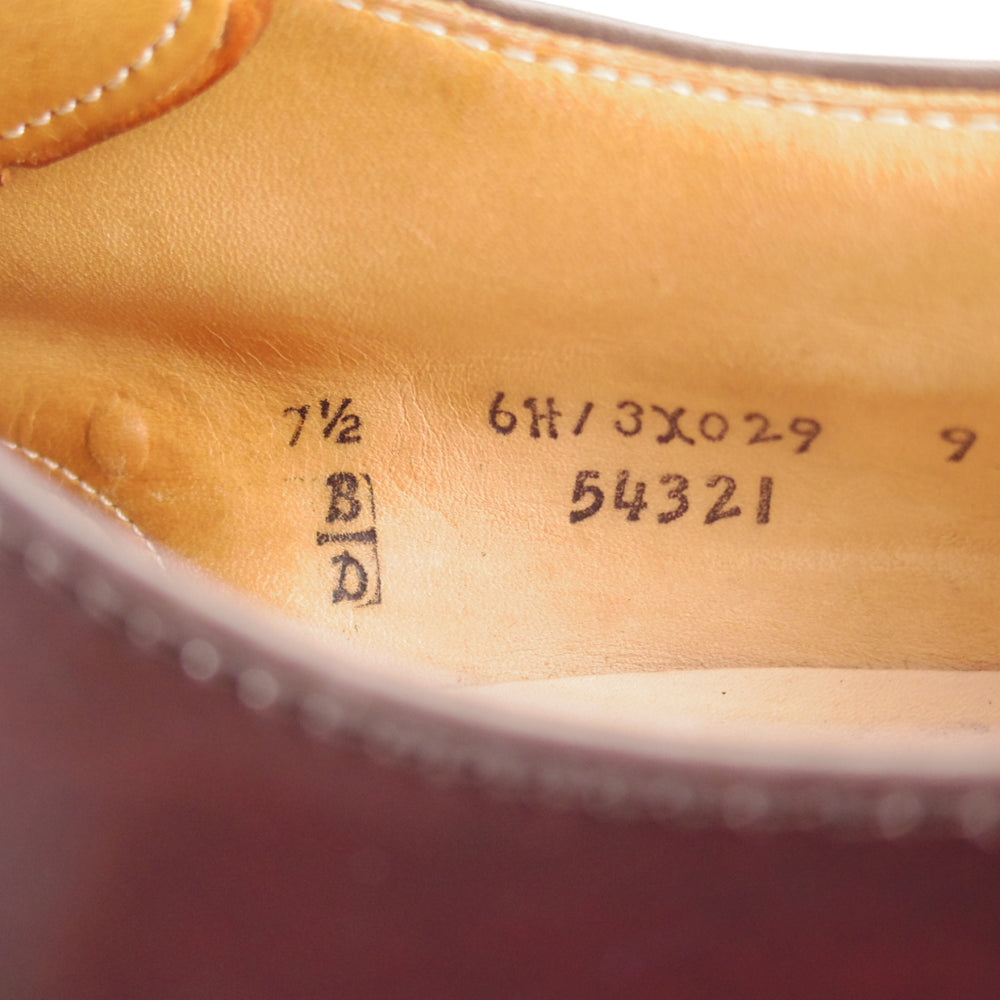 極上★オールデン 7.5D【定価￥217,800-★コードバン/モディファイドラスト/54321】Vチップ/#8/バーガンディー/赤茶/メンズ/ALDEN★o748