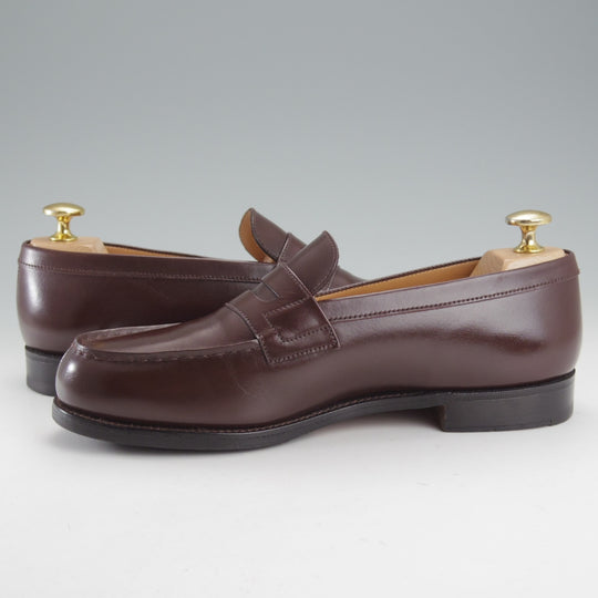 極上★J.M.ウエストン 4.5E【定価￥156,200-★180/コインローファー】41ラスト/ボックスカーフ/濃茶/メンズ/Weston/ウェストン★o193