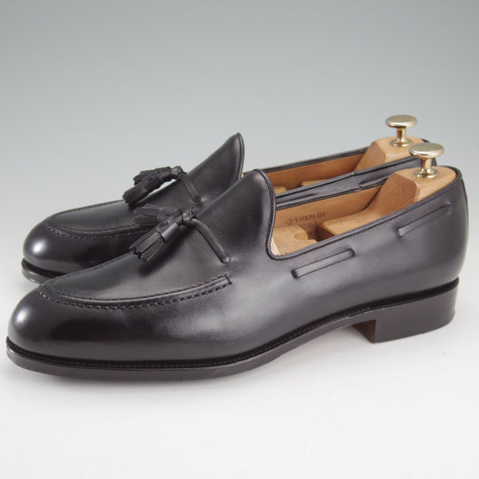 美品★(スペイン製)カルミナ SIZE 9【定価￥94,600-★タッセルローファー/80367】FORESTラスト/ボックスカーフ/黒/メンズ/CARMINA★o194