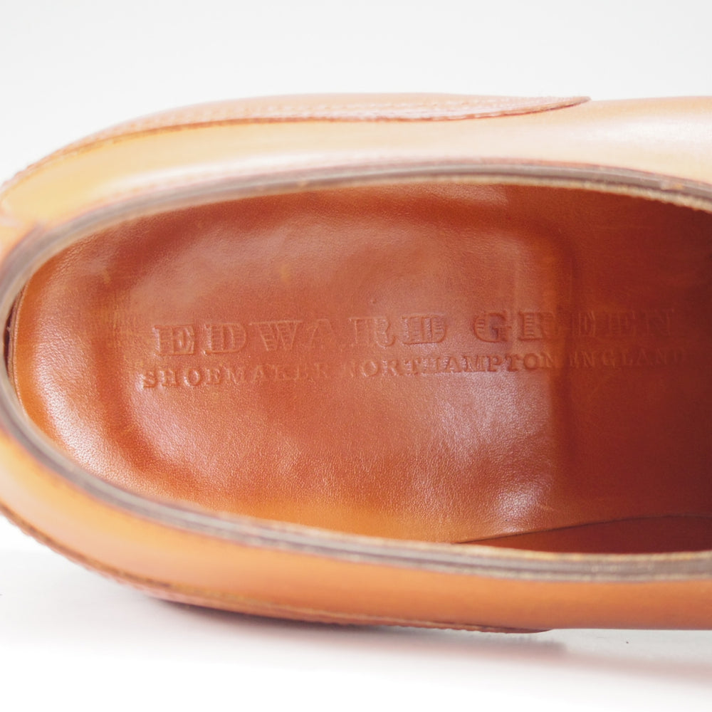 ★エドワードグリーン 5.5E【現行定価￥324,500-★DOVER/ドーバー】202ラスト/スキンステッチ/Uチップ/茶/メンズ/EDWARD GREEN★o750