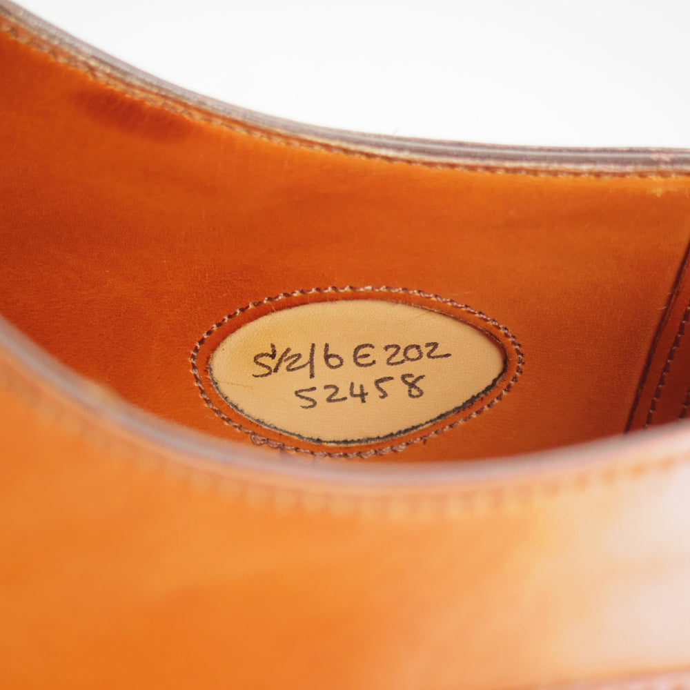 ★エドワードグリーン 5.5E【現行定価￥324,500-★DOVER/ドーバー】202ラスト/スキンステッチ/Uチップ/茶/メンズ/EDWARD GREEN★o750