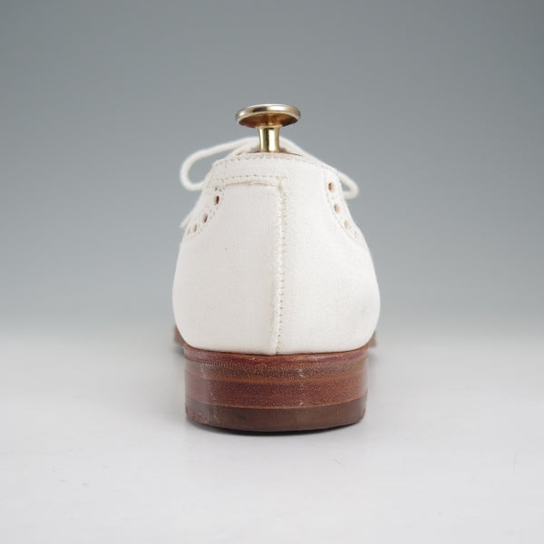 極上★クロケット&ジョーンズ 7.5C【同系モデル定価￥132,000-★WESTFIELD/セミブローグ】341ラスト/スエード/白/Crockett&Jones★n705