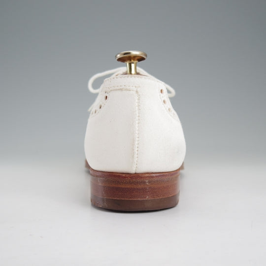 極上★クロケット&ジョーンズ 7.5C【同系モデル定価￥132,000-★WESTFIELD/セミブローグ】341ラスト/スエード/白/Crockett&Jones★n705