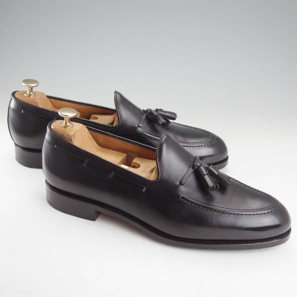 美品★(スペイン製)カルミナ SIZE 9【定価￥94,600-★タッセルローファー/80367】FORESTラスト/ボックスカーフ/黒/メンズ/CARMINA★o194
