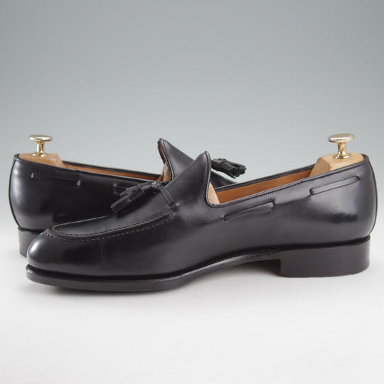 美品★(スペイン製)カルミナ SIZE 9【定価￥94,600-★タッセルローファー/80367】FORESTラスト/ボックスカーフ/黒/メンズ/CARMINA★o194