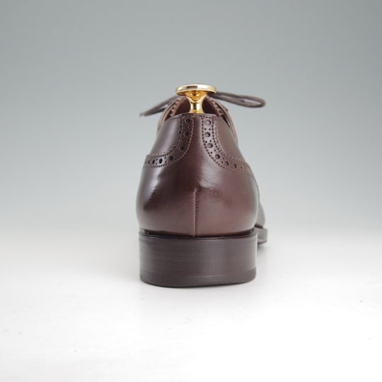 極上★(スペイン製)カルミナ SIZE 6.5【定価￥94,600-★純正シューツリー付/セミブローグ/10051】RAINラスト/濃茶/メンズ/CARMINA★p328