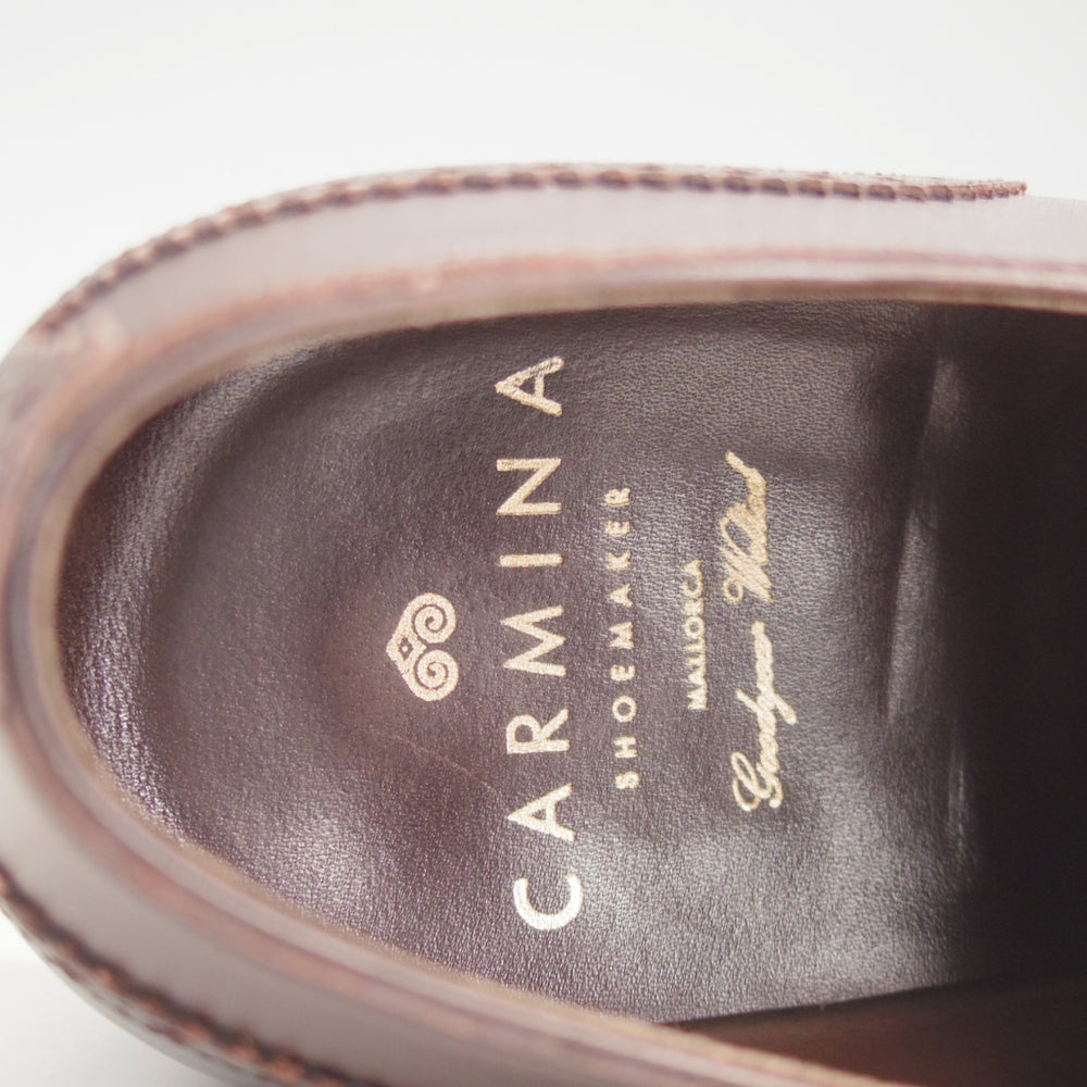 極上★(スペイン製)カルミナ SIZE 6.5【定価￥94,600-★純正シューツリー付/セミブローグ/10051】RAINラスト/濃茶/メンズ/CARMINA★p328