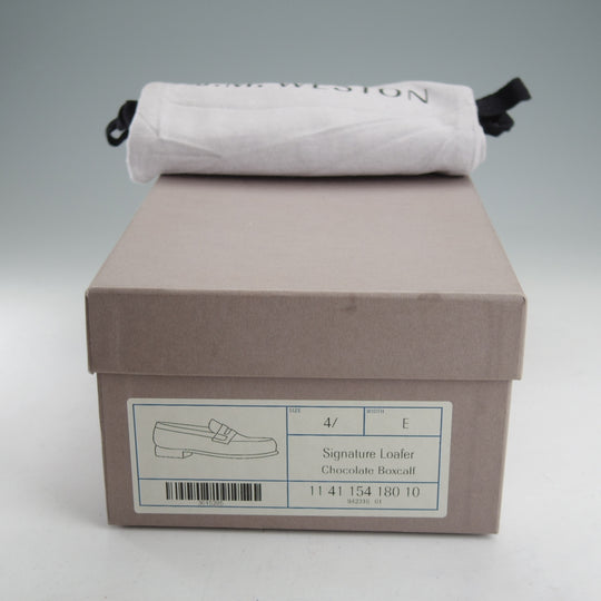 極上★J.M.ウエストン 4.5E【定価￥156,200-★180/コインローファー】41ラスト/ボックスカーフ/濃茶/メンズ/Weston/ウェストン★o193