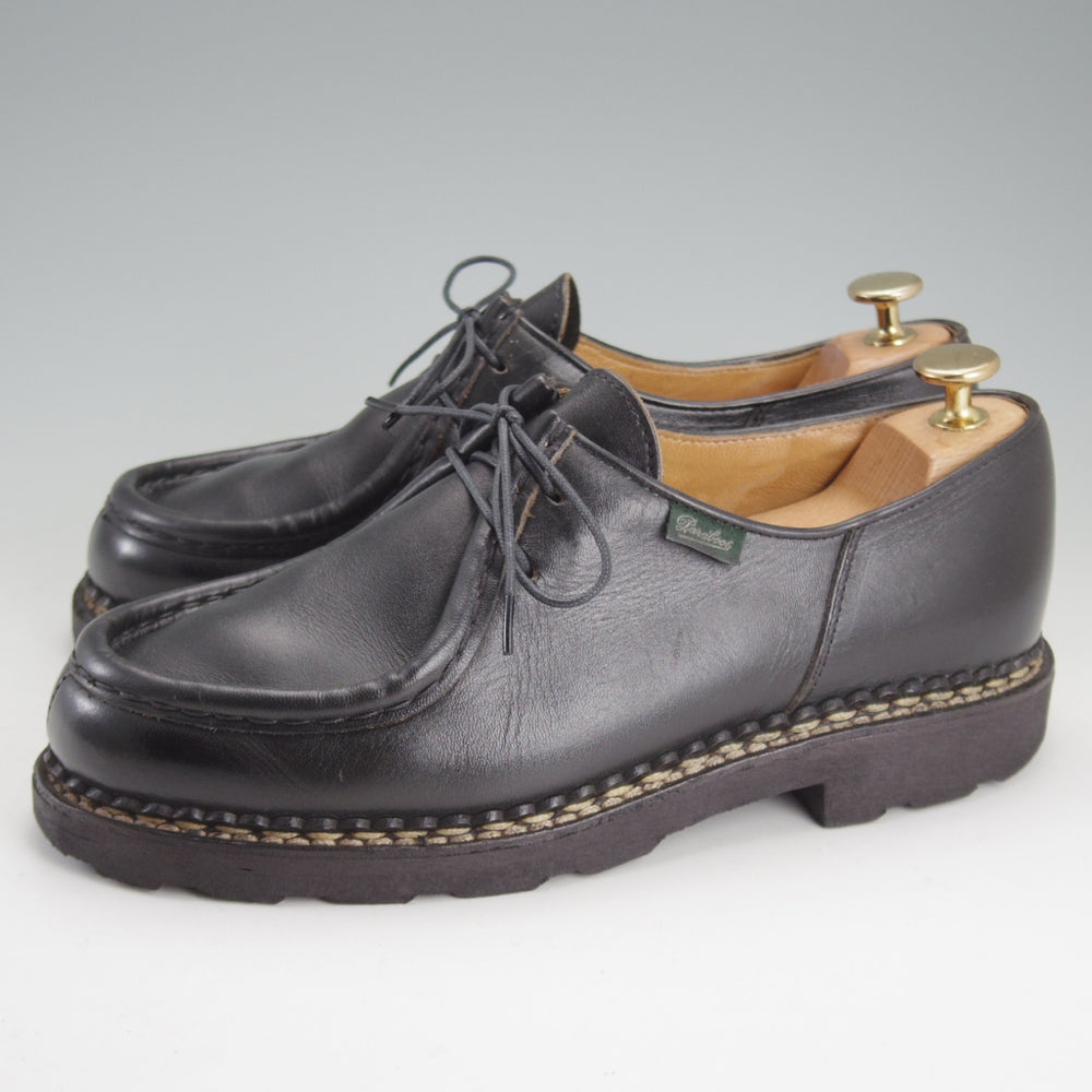極上★パラブーツ SIZE 39.5【定価￥110,000-★ミカエル/MICHAEL】チロリアンシューズ/リスレザー/黒/メンズ/Paraboot★p329