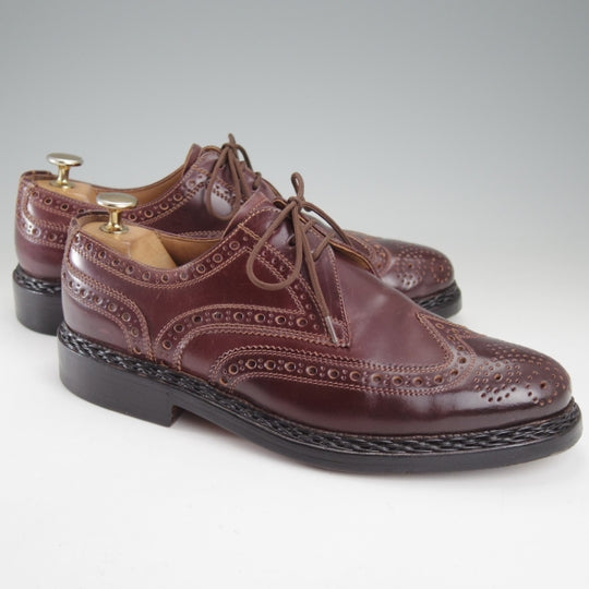 美品★(独)ハインリッヒ・ディンケラッカー SIZE 6.5【モデル定価￥193,600-★コードバン/BUDA/ブダ】赤茶/Heinrich Dinkelacker★n708