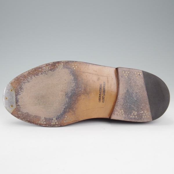 美品★(独)ハインリッヒ・ディンケラッカー SIZE 6.5【モデル定価￥193,600-★コードバン/BUDA/ブダ】赤茶/Heinrich Dinkelacker★n708