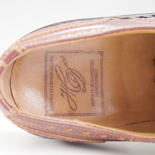 美品★(独)ハインリッヒ・ディンケラッカー SIZE 6.5【モデル定価￥193,600-★コードバン/BUDA/ブダ】赤茶/Heinrich Dinkelacker★n708