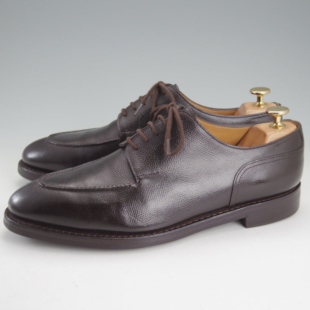 美品★ジョンロブ 7.5E【定価1,870ユーロ(34万円程度)★HARLYN/スキンステッチ/8695ラスト】Uチップ/グレインレザー/濃茶/JOHN LOBB★p332