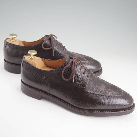 美品★ジョンロブ 7.5E【定価1,870ユーロ(34万円程度)★HARLYN/スキンステッチ/8695ラスト】Uチップ/グレインレザー/濃茶/JOHN LOBB★p332