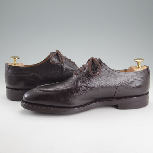 美品★ジョンロブ 7.5E【定価1,870ユーロ(34万円程度)★HARLYN/スキンステッチ/8695ラスト】Uチップ/グレインレザー/濃茶/JOHN LOBB★p332