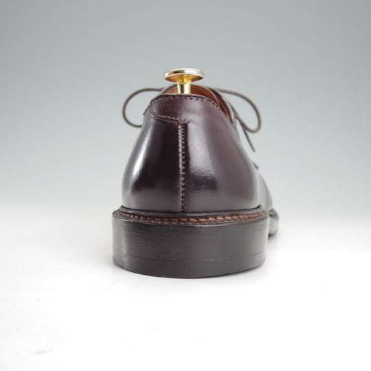 美品★オールデン 9D【定価￥220,000-★コードバン仕様/990】バリーラスト/プレーントゥ/バーガンディー/#8/赤茶/メンズ/ALDEN★o198