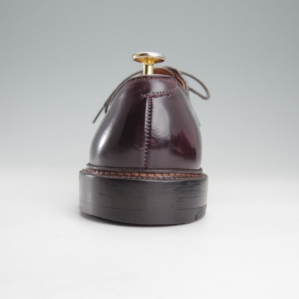 美品★オールデン 9D【定価￥220,000-★コードバン仕様/990】バリーラスト/プレーントゥ/バーガンディー/#8/赤茶/メンズ/ALDEN★o198