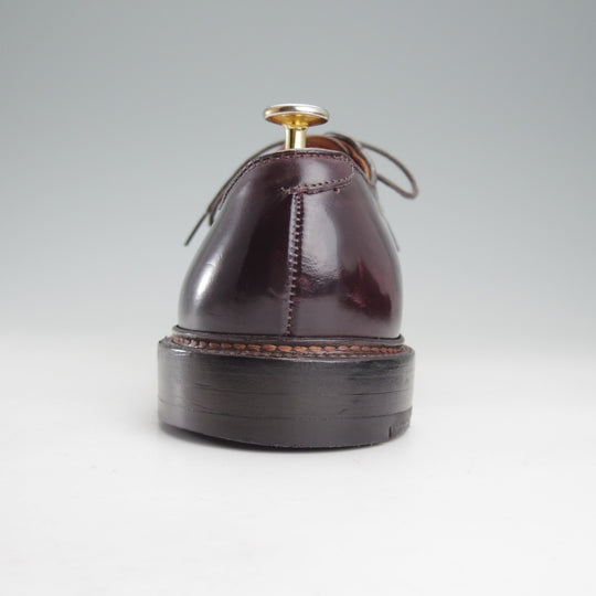 美品★オールデン 9D【定価￥220,000-★コードバン仕様/990】バリーラスト/プレーントゥ/バーガンディー/#8/赤茶/メンズ/ALDEN★o198